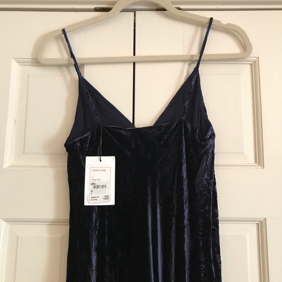 Deep Navy Draped Dress - Picture 5 of 6